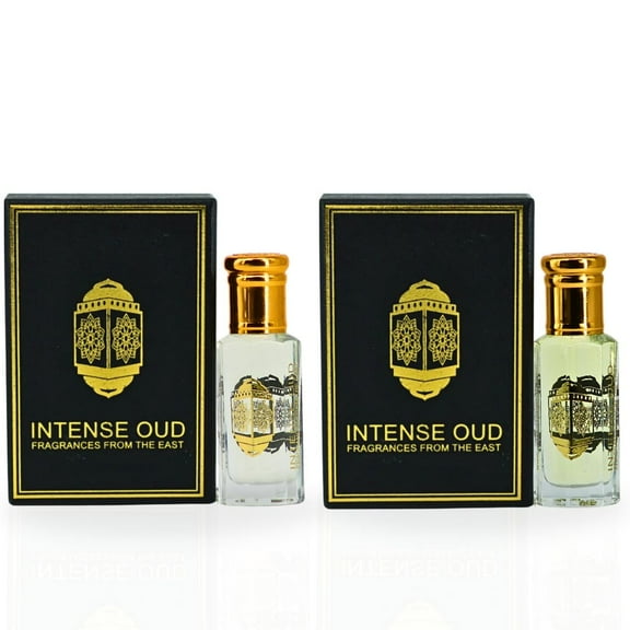 Black Extasy Men & Twinking Sun For Women Perfume Oils 12ML (0.40 OZ) with Black Gift Box by Intense Oud. (BUNDLE)