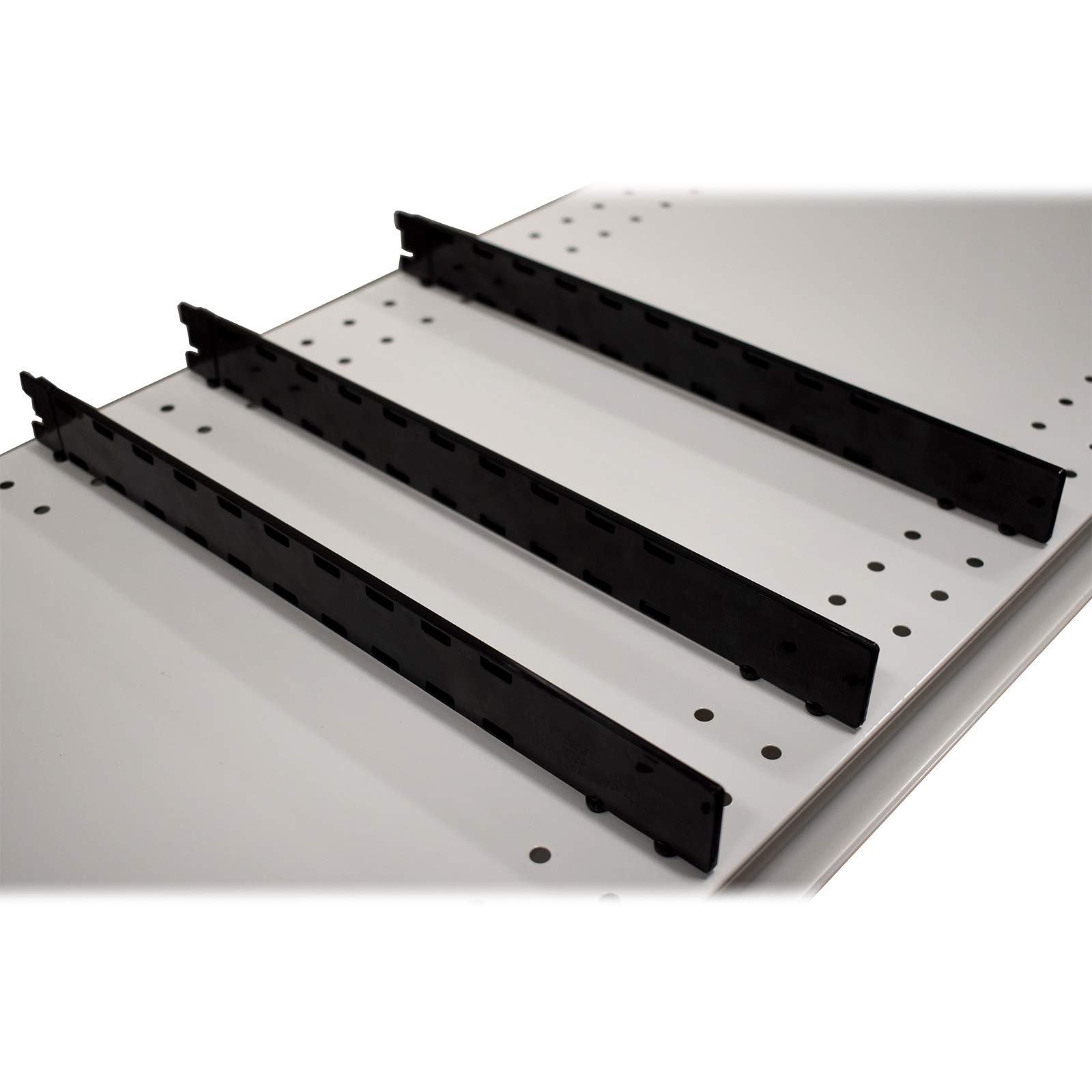 Black Extendable Adjustable Depth Gondola Shelf Dividers for Shelves 14 ...