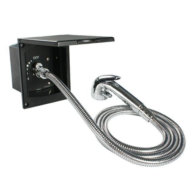Black Exterior Shower Box Kit For Caravan RV Boat Motorhome ,Easy to