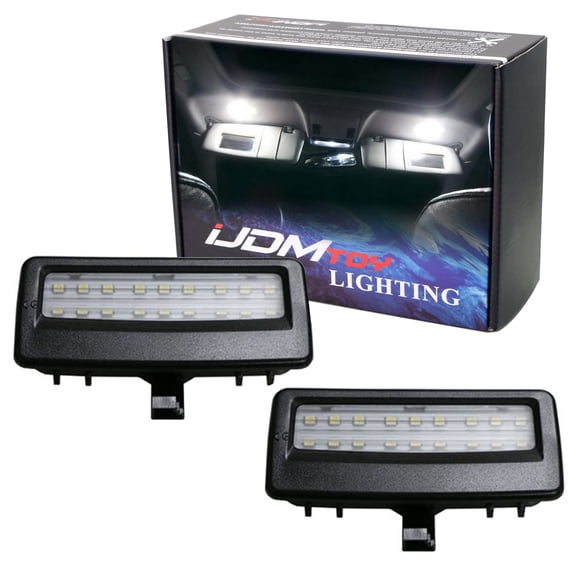 Black External Surface OEM-Fit 3W Xenon White LED Sun Visor Vanity Mirror Lights For BMW F07 F10 F11 5 Series, F01 F02 F03 7 Series
