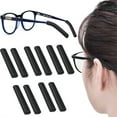 thumbnail image 1 of Black Eye Glasses Ear Cushion for Glasses - 5 Pairs Grip Anti-Slip Elastic Comfort Temple Sleeves - GIXUSIL Eyewear Retainer Tip, Silicone Ear Pads for Reading Eyeglasses, 1 of 2