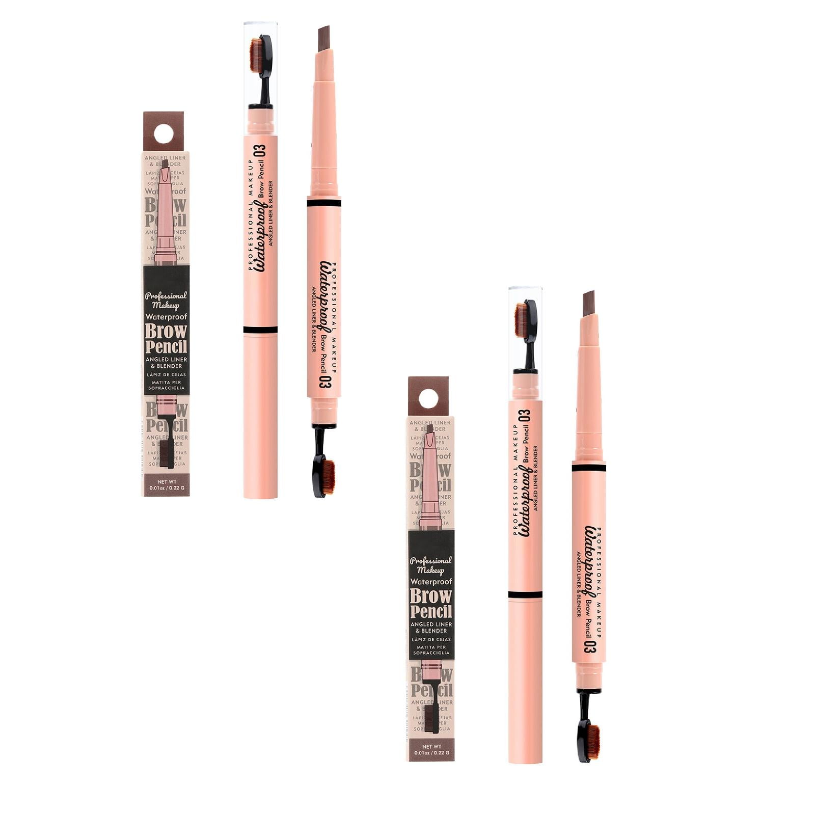 Black Eyebrow Pencil, Double Ended Eyebrow Pencil with Replacement Tip