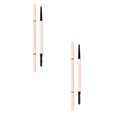 Black Eyebrow Pencil, Ultra Fine Eyebrow Pencil with Brush Long Lasting Easy to Blend Shades for