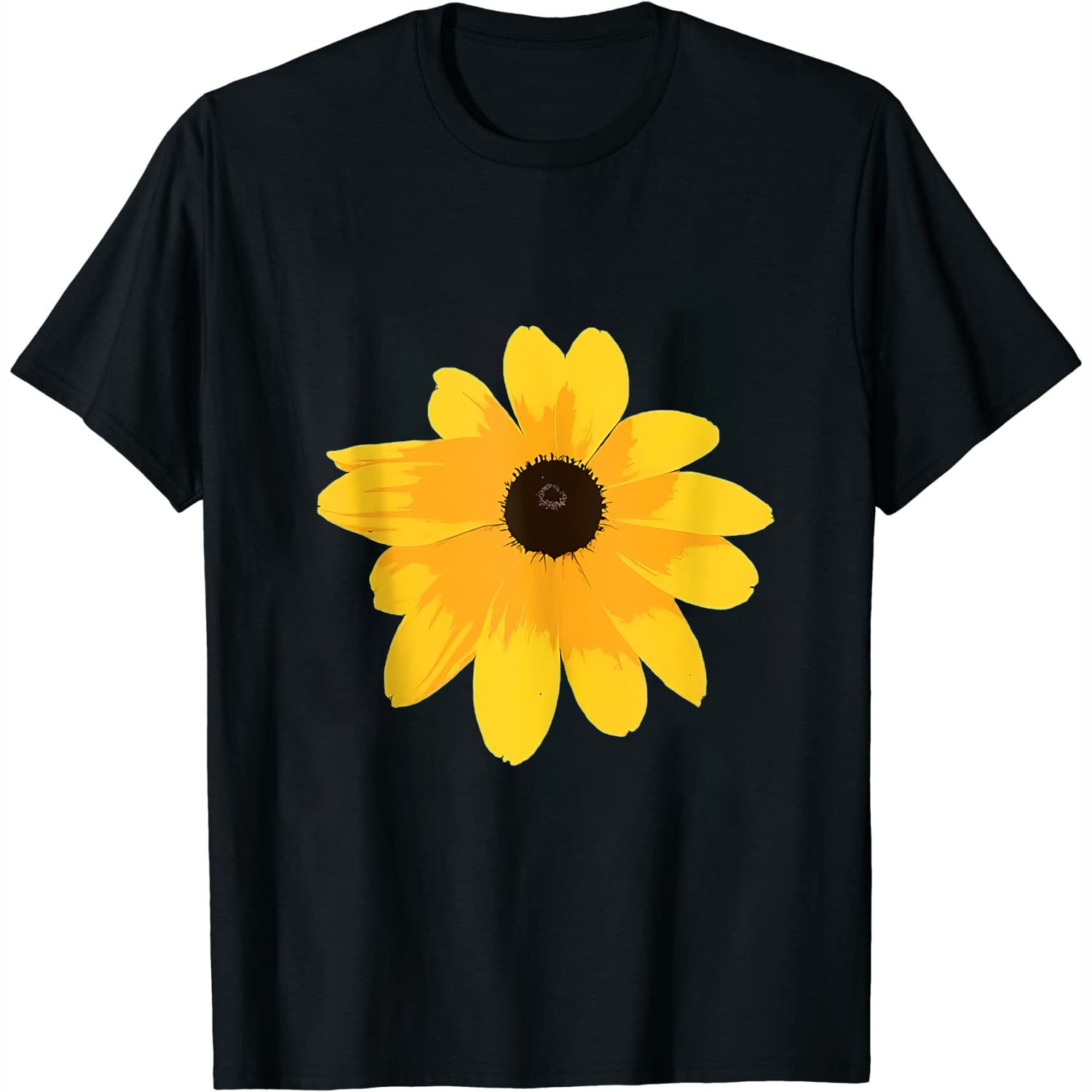 Women's Graphic Print T-Shirt - Funny Cattle Flower Design, Soft Casual Summer Top, Yellow, X-Large - View #11