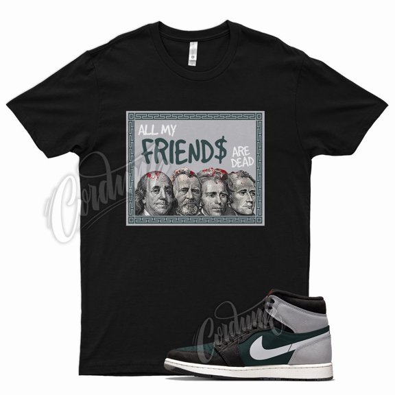 Black FRIENDS T Shirt for Air J1 1 Tex Particle Grey Sail Chile Red Green