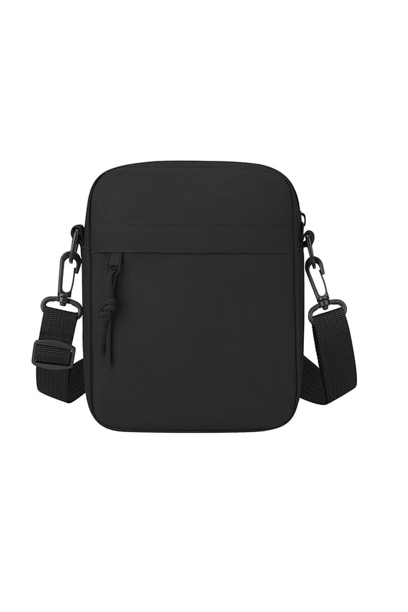 Black Fabric Crossbody Chest Bag With Multiple Storage Pockets For Organizing Essentials Adjustable Waist Strap For Secure Fit During Workouts And Outdoor Activities