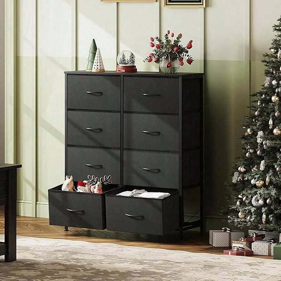 YITAHOME 8-Drawer Fabric Dresser - Tall Storage Organizer For Bedroom, Closet, Living Room, Pink - View #3