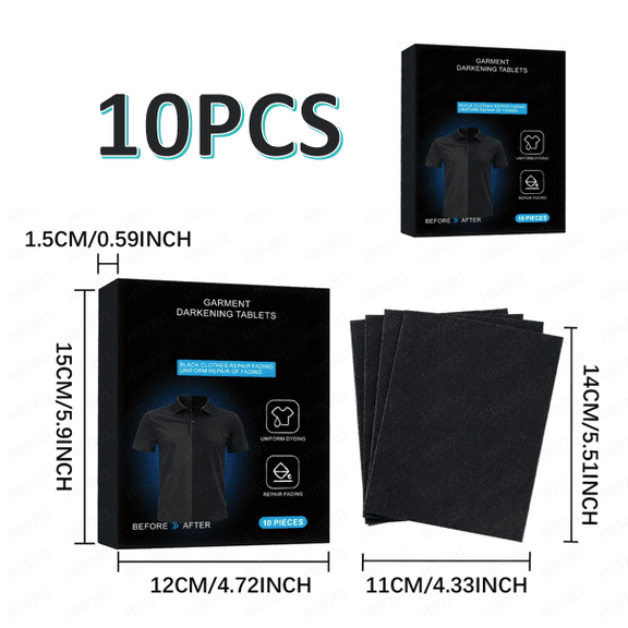 Black Fabric Dye 10 Sheets,Intense Black Dye For Clothes,Sheets Ultra Black Fabric Dye,Powerful Black Fabric Dye,Machine Dye Pods Black Fabric,Fabric Dye Washing Machine Pod,Hand Dyes