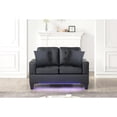 thumbnail image 1 of Black Fabric Loveseat with Charger | Combine Style and Function in the Living Room, 1 of 5