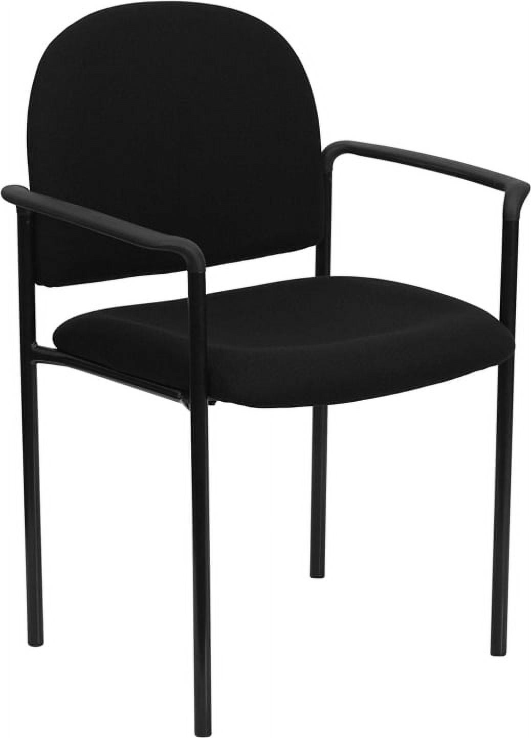 ErgoStack Black Fabric & Powder Coated Steel Reception Chair