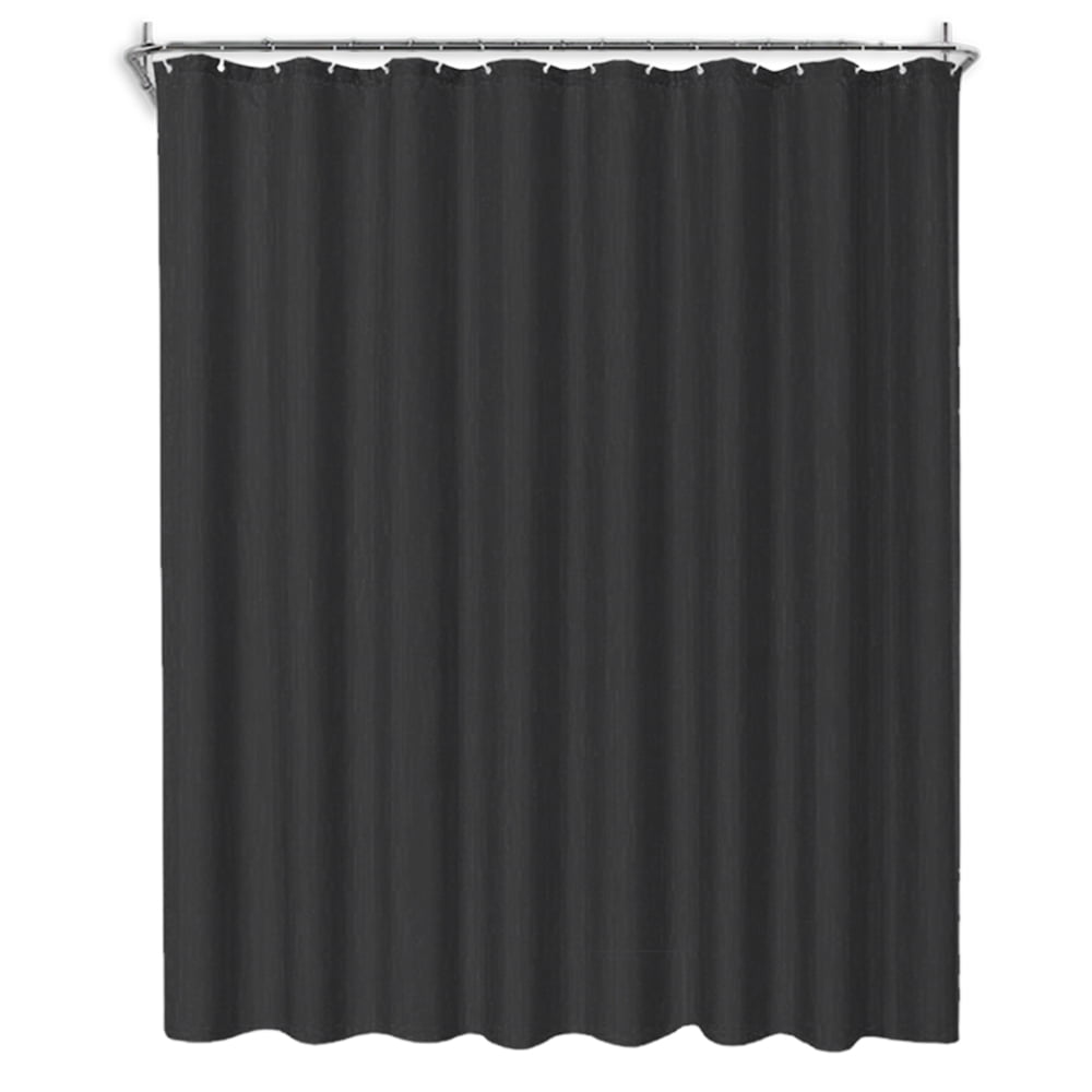 Black Fabric Shower Curtain Liner, 72"x72", Waterproof Cloth Shower ...