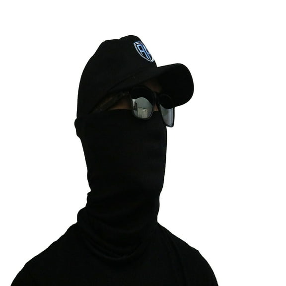 Black Face Mask Neck Gaiter Bandana Seamless Multifunctional Unisex Headwrap Balaclava for him her