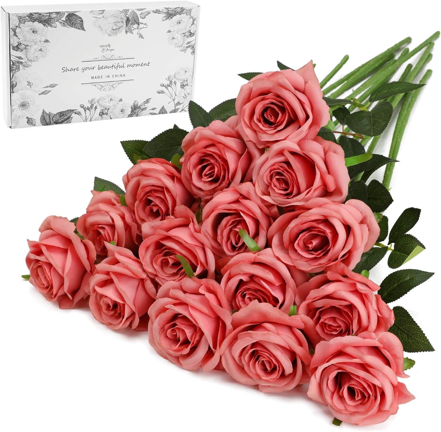 Black Fake Roses Artificial Flowers - 10 Pcs Fake Artificial Roses Silk ...