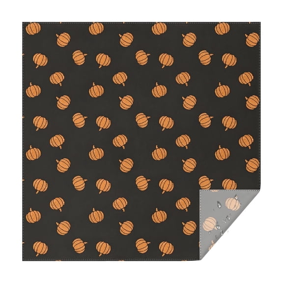 Black Fall Pumpkin Pattern Square Tablecloth,Waterproof Square Table Cover,Wipeable Spillproof Washable Table Cover for Home Kitchen Party Decor 42"X42"(107x107cm)
