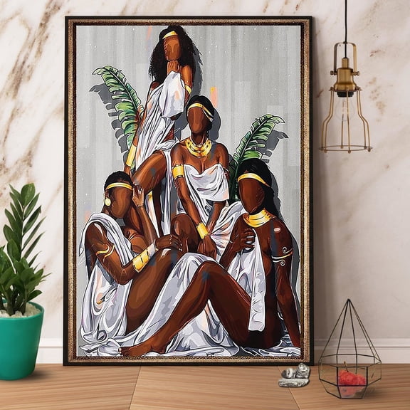 Black Family Black Culture Satin Poster Wall Art Decor 16 x 24 Inch Poster