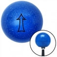 thumbnail image 1 of Black Fancy Outlined Directional Arrow Up Blue Metal Flake Shift Knob with M16 x 1.5 Insert, 1 of 1