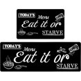 thumbnail image 1 of Black Farmhouse Kitchen Rugs Set 2 Piece Motto Design Seasonal Decorative Rug for Kitchen Low-Profile Floor Mats Decorations for Home Kitchen 17x48+17x30 Inches, 1 of 6
