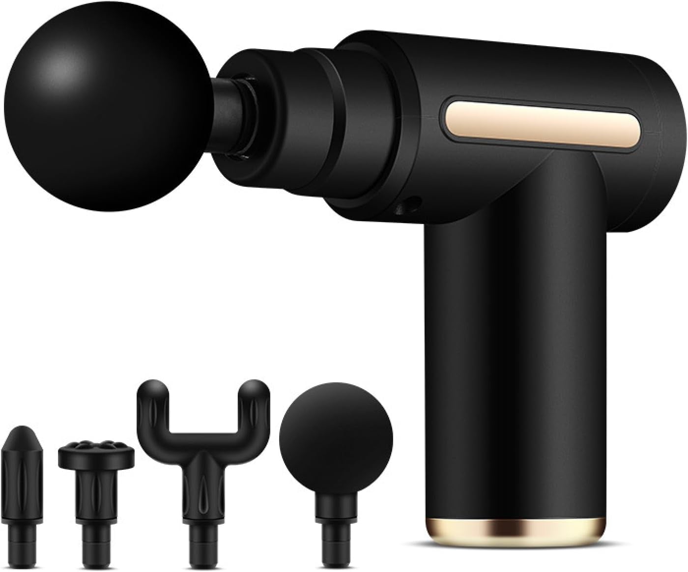 Black Fascia Massage Gun Deep Tissue Have one to sell? Sell now Massage Gun Massager Fascia Muscle Deep Tissue Body Neck Back Pain 4 Heads