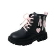 thumbnail image 1 of Black Fashion Boots For Girls, With Side Zipper And Soft Interior, Comfortable For Extended Wear, Ideal For Daily Use, 1 of 7
