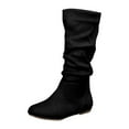 thumbnail image 1 of Black Fashion Forward Boots With Zipper Detail And Flat Heel For A Modern And Easy Style, 1 of 6
