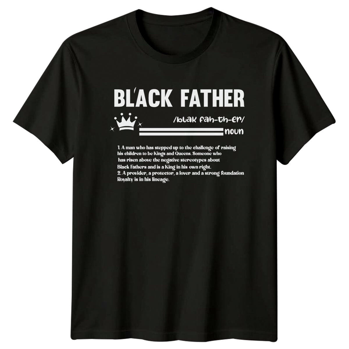 Black Father Definition T-Shirt, , Mens Womens All Size S-5XL - Walmart.com