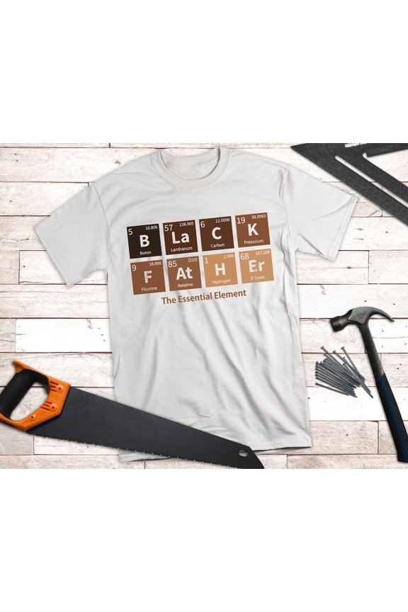 Black Father Melanin Essential Element Mens Graphic Printed T-shirt