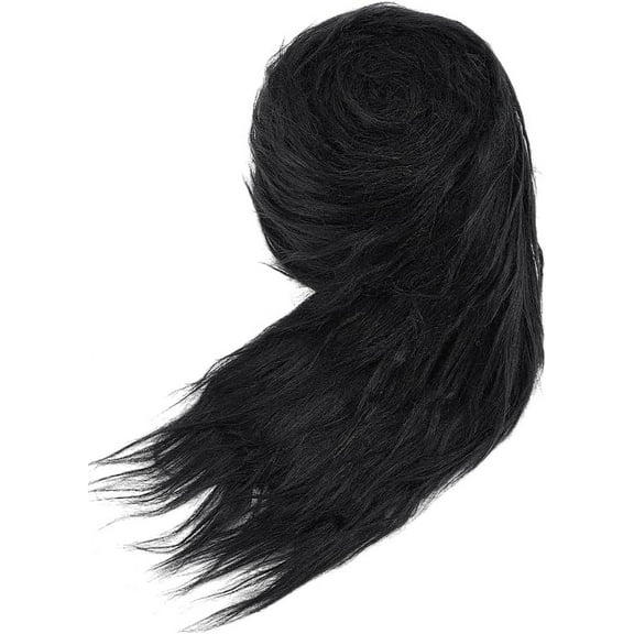 Black Faux Fur Fabric Precut Polyester Strip Craft Fake Fur for Christmas Decoration Cosplay Costume DIY Craft Gnomes Beard Santa Claus Hair Dwarf