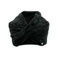 thumbnail image 1 of Black Faux Fur Infinity Neck Warmer Winter Scarf, 1 of 9