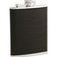 thumbnail image 1 of Black Faux Leather Crocodile Texture 6Oz Flask W/Funnel Designer Jewelry by Sweet Pea, 1 of 1
