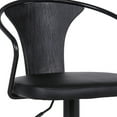 thumbnail image 1 of Black Faux Leather & Metal Base Adjustable Bar Stool, 1 of 10