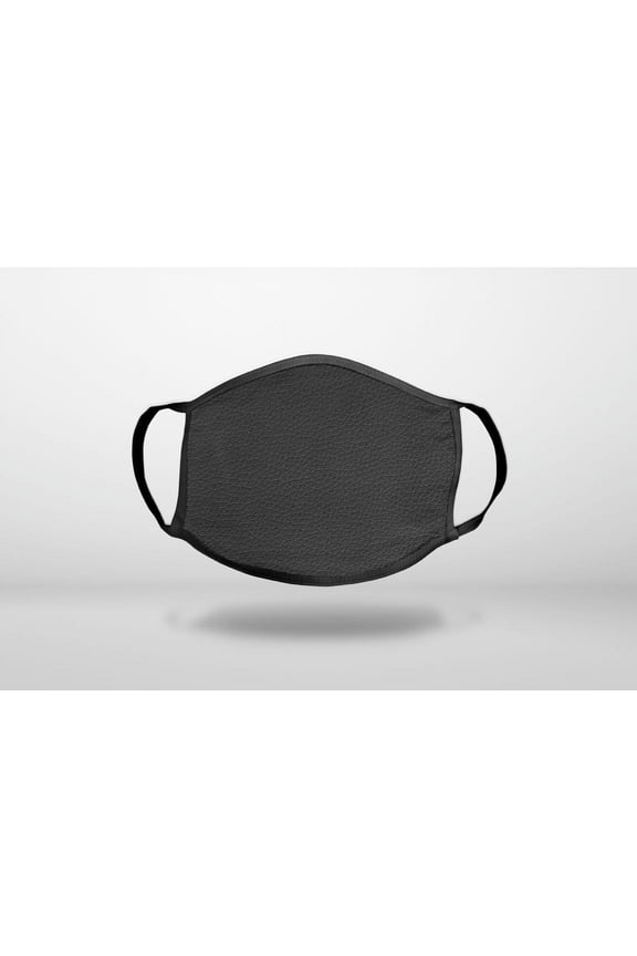 Black Faux Leather Print Design - 3-Ply Reusable Soft Cloth Face Covering, Unisex, Cotton Inner Layer