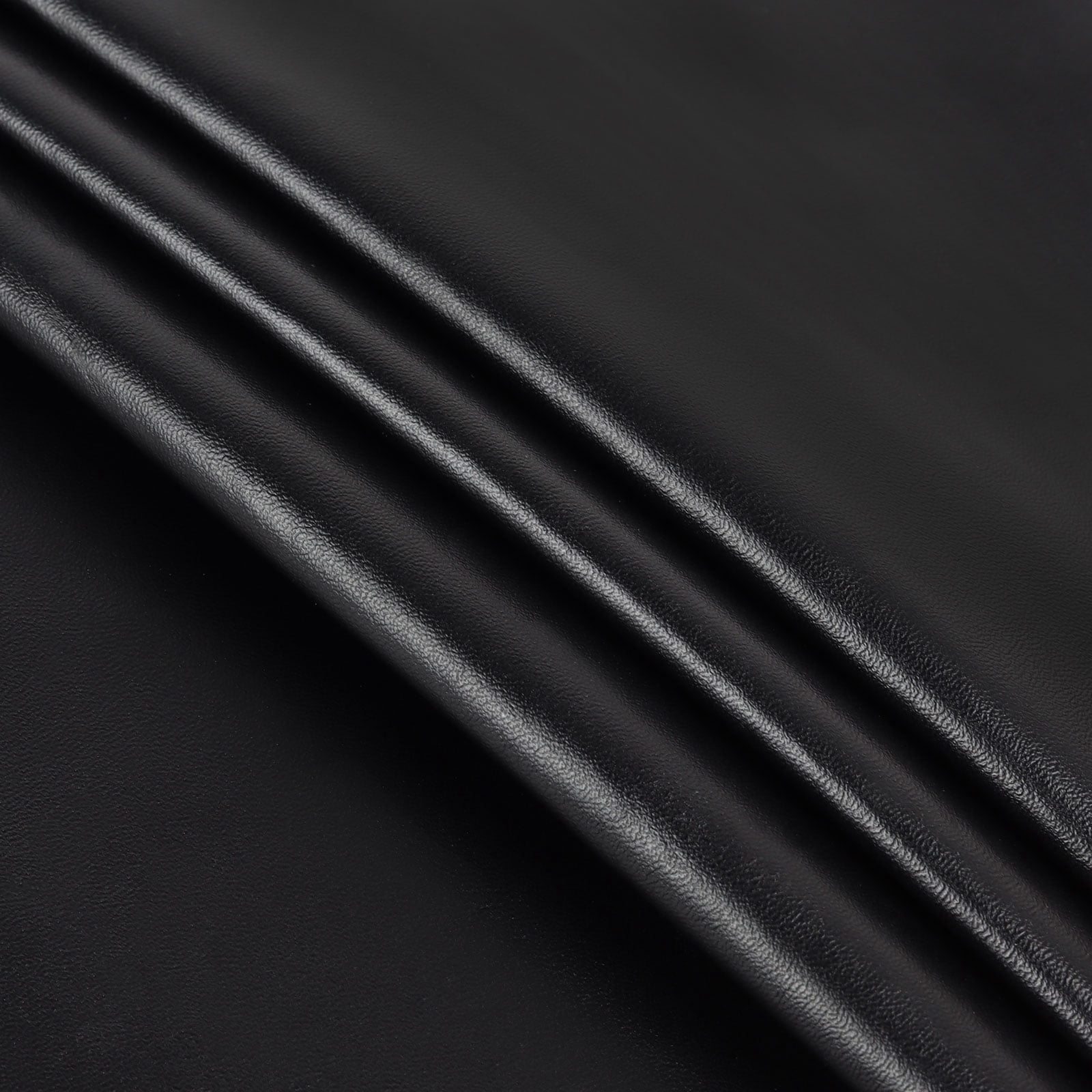Black Faux Leather Sheet Vinyl Sewing Fabric Cover& Replace, 36" x 54"