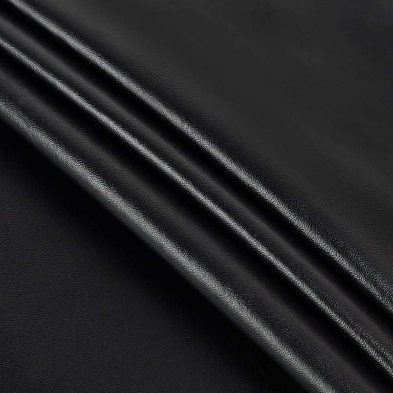 Black Faux Leather Sheet Vinyl Sewing Fabric Cover& Replace