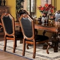 thumbnail image 1 of Black Faux Leather Side Chairs, Solid Back Design - Comfortable Dining Setup, 1 of 2