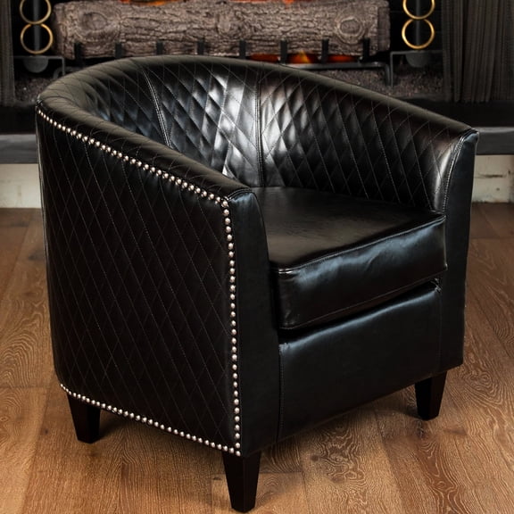 Black Faux - Modern Quilted - Game Room - Fun and Comfortable Seating