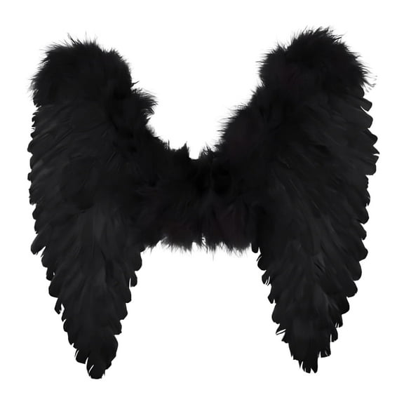 Black Feather Angel Wings Adult Costume Accessory