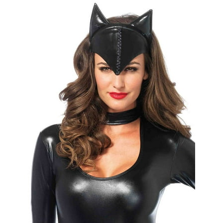 Black Feline Femme Fatale Cat Mask