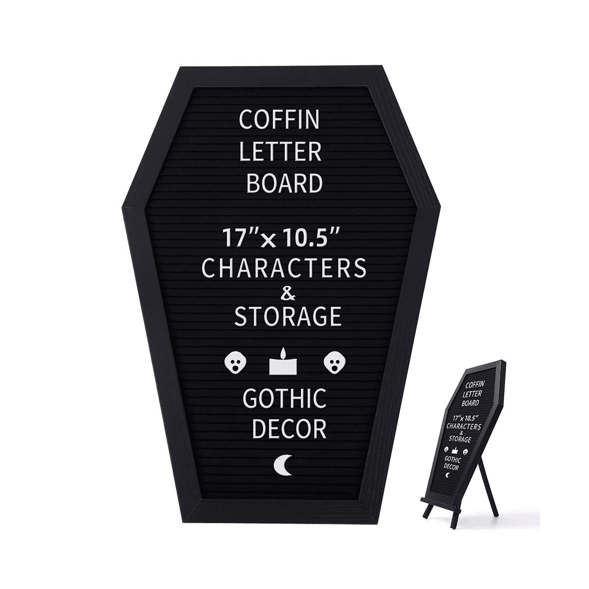 Black Felt Board, Gothic Message Board Office Home Decor