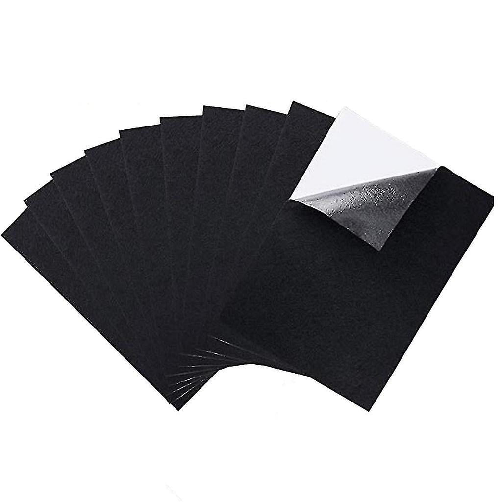 Black Felt Fabric Adhesive Sheets Multipurpose Velvet Sheet with