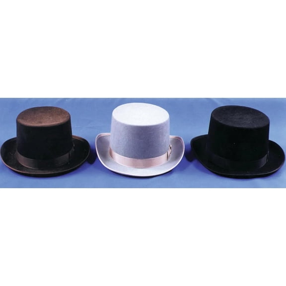 Black Felt Quality Top Hat Adult Halloween Accessory