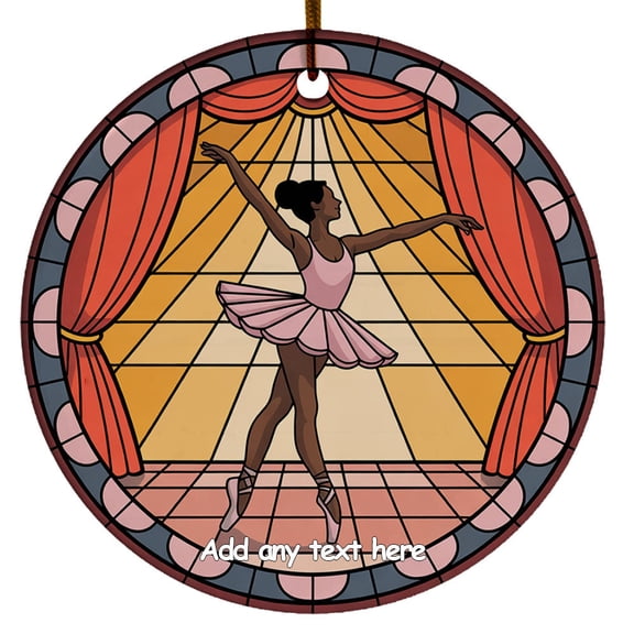 Black Female Ballet Dancer Ornament Personalized Ornament for Athletes, Families, Friends or Sports Enthusiasts, Christmas 2025 Decoration