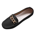 thumbnail image 1 of Black Female Casual Moccasins With Metal Decor Easy To Wear Design Perfect For Quick Trips And Relaxed Settings, 1 of 8