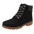 thumbnail image 1 of Black Female Cozy Snow Boots With Fleece Lining And Sturdy Round Toe For Warmth And Protection In Snowy Conditions And Leisure Activities, 1 of 4