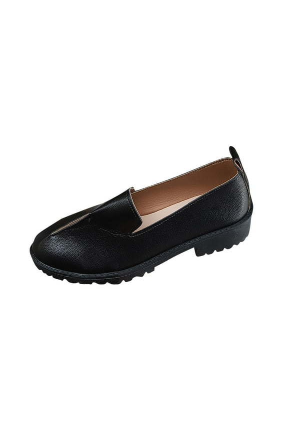 Black Female Fashion Shoes Featuring Flat Heel With Non-Slip Sole For Spring Summer Leisure And Comfortable Fit