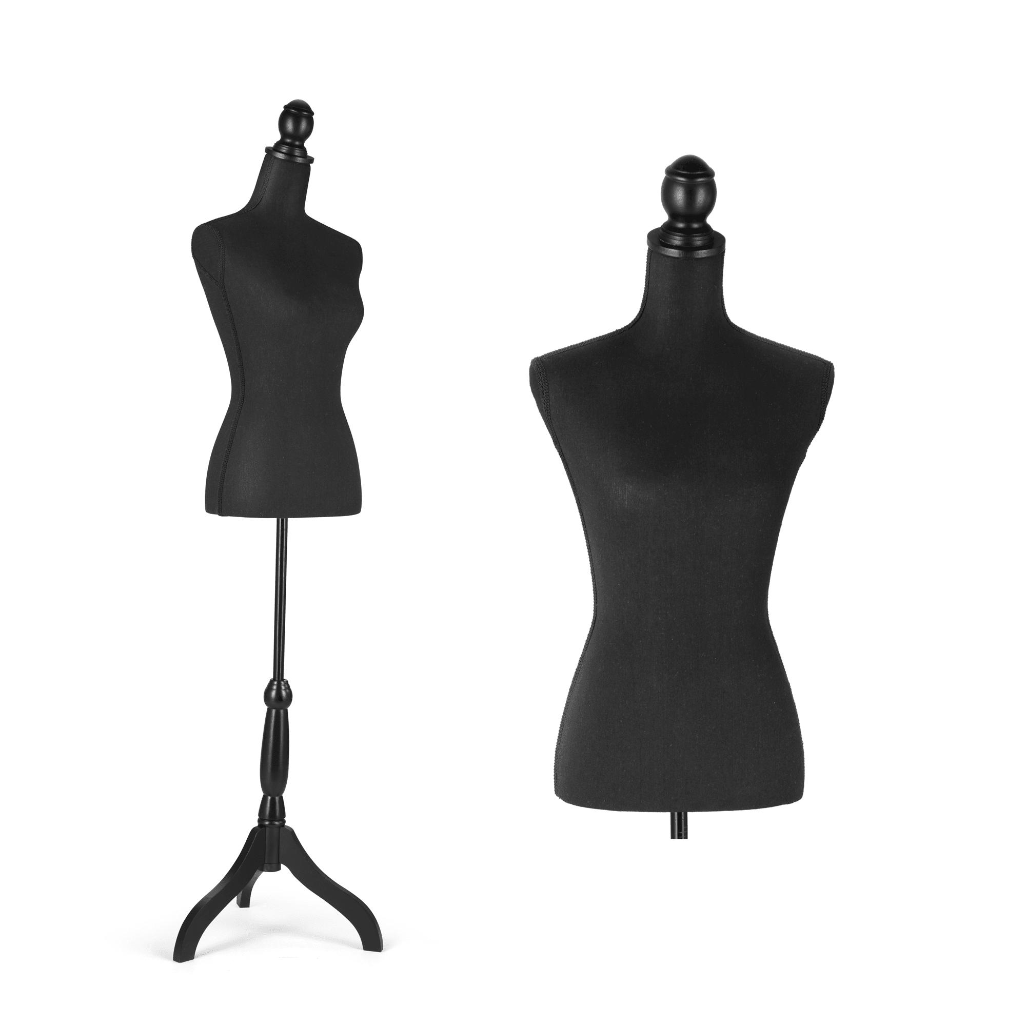 UBesGoo Lady Adjustable Dressmaker Dummy Female Mannequin Display Torso  Dress Clothing, Black 