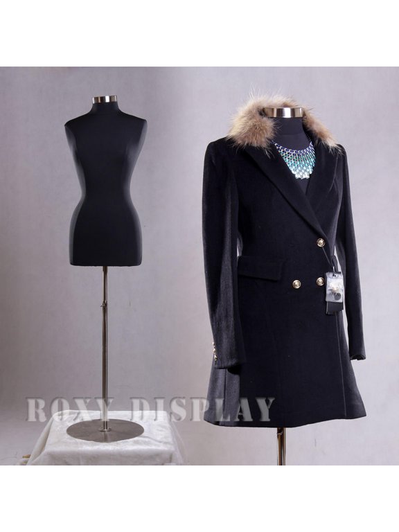 Black Female Medium Size 10-12 Mannequin Dress Body Form #F10/12BK+BS-04