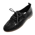 thumbnail image 1 of Black Female Pointed Toe Leather Shoes With British Design Elements For Casual And Commuting Wear, 1 of 7
