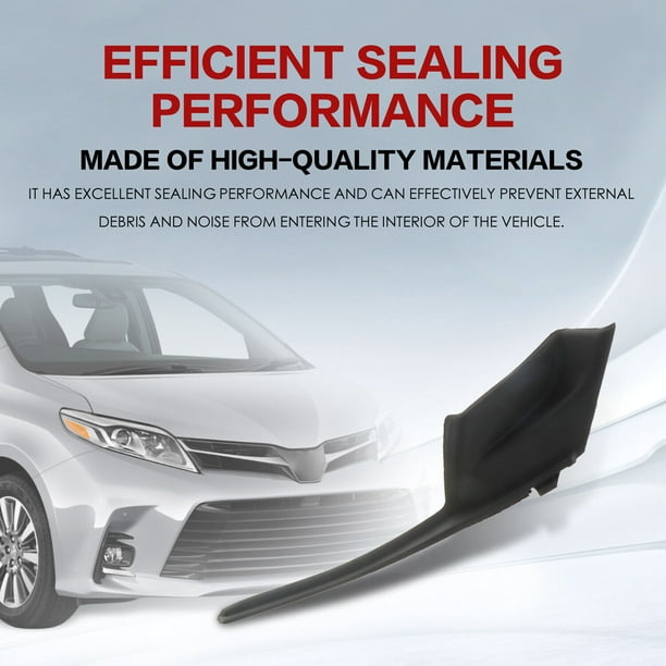 Black Fender to Cowl/Hood Side Seal Front Right Side for Toyota Sienna