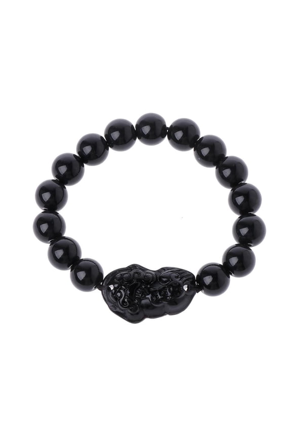 Feng Shui Obsidian Stone Wealth Pi Xiu Bracelet Attract Wealth and Good Luck