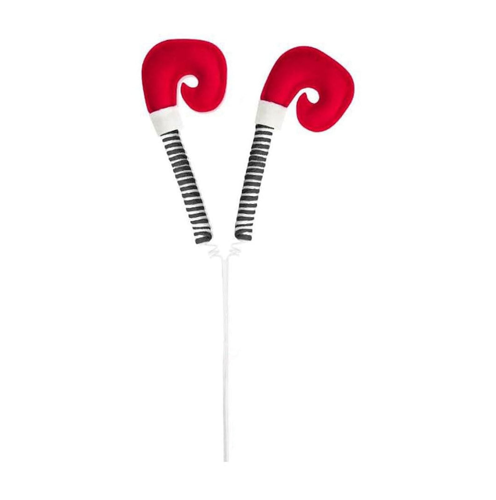 Black Festive Curved Hook Boots Ornaments With Spring Sprigs For ...